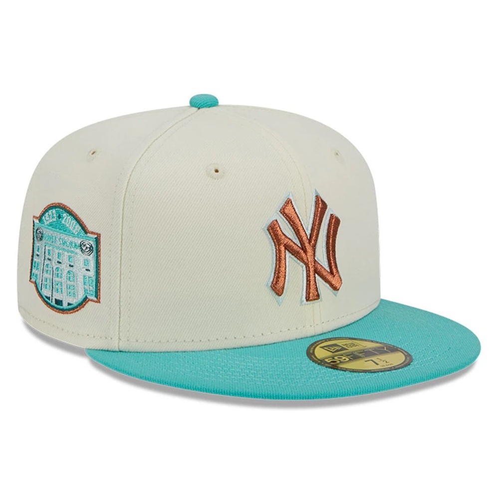 Men's New Era White New York Yankees City Icon 59FIFTY Fitted Hat 7 1/8